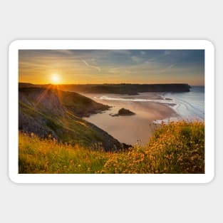 Three Cliffs Bay, Gower Sticker